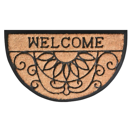 Calloway Mills Entrance Mat, Coir/Rubber, Natural, Black 100091830